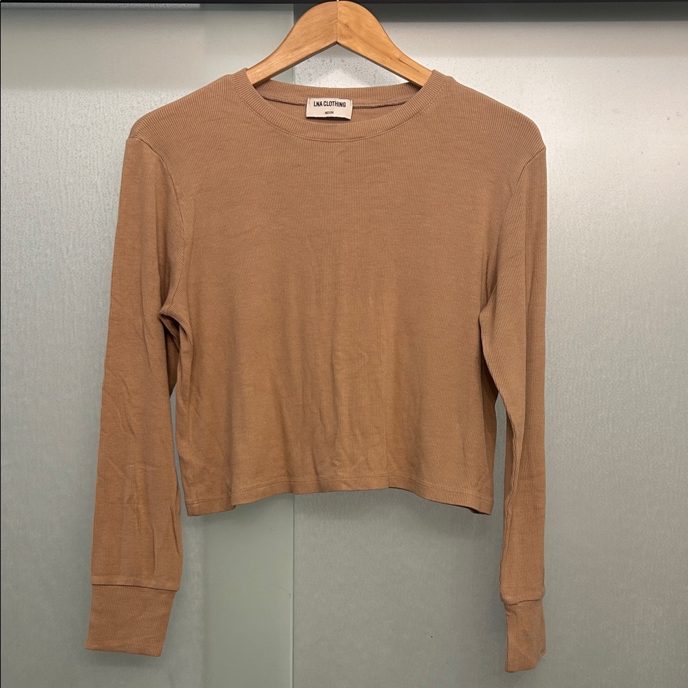 LNA Ribbed Long Sleeve Crew